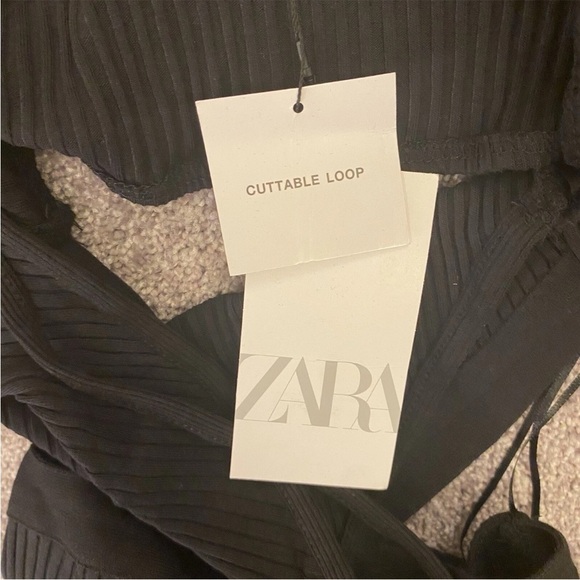 Zara Ribbed Cotton Blend Cut Out Bodysuit Women’s Black Size M - Medium - NWT - Picture 14 of 15